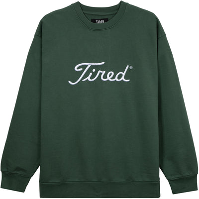 Tired Golf Crewneck Fleece Green