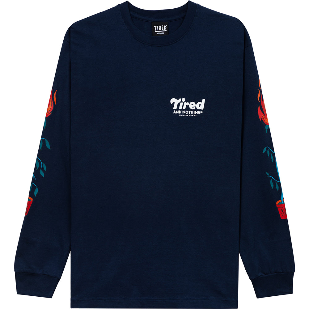 Tired Nothingth Long Sleeve Tee Navy