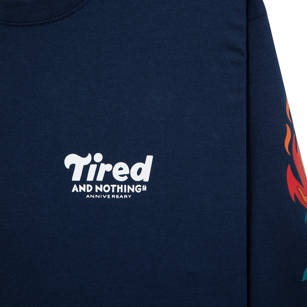 Tired Nothingth Long Sleeve Tee Navy
