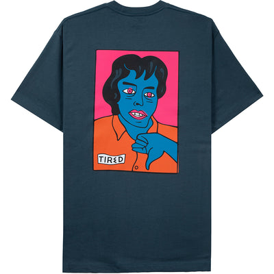 Tired Thumbs Down Tee Orion Blue