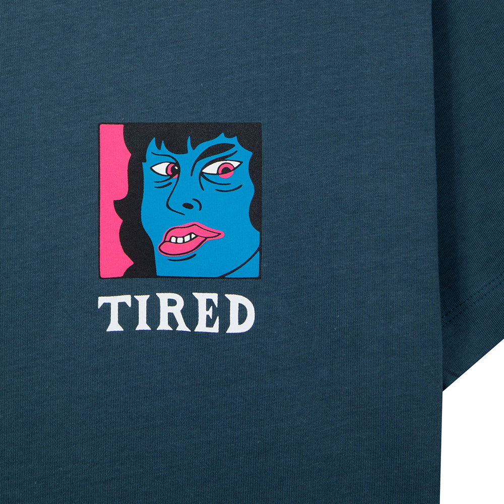 Tired Thumbs Down Tee Orion Blue