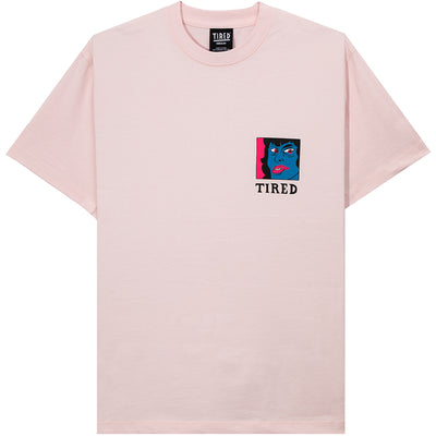 Tired Thumbs Down Tee Pink