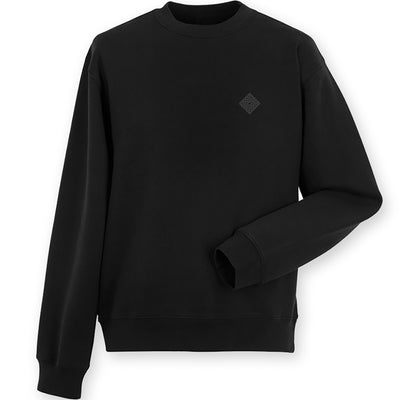 The National Skateboard Co Tonal Logo Crewneck Black