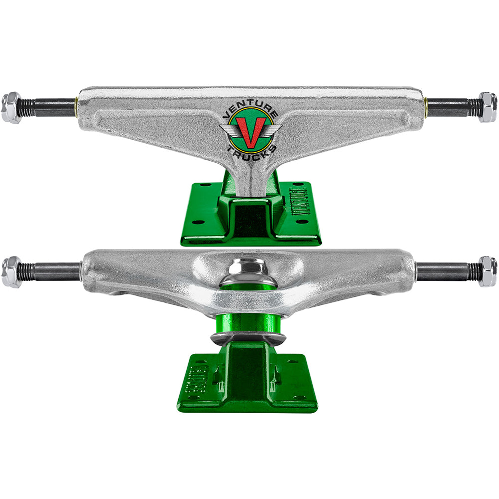 Venture OG Wings V-Hollow 5.6 polished/green Skateboard trucks 8.25"