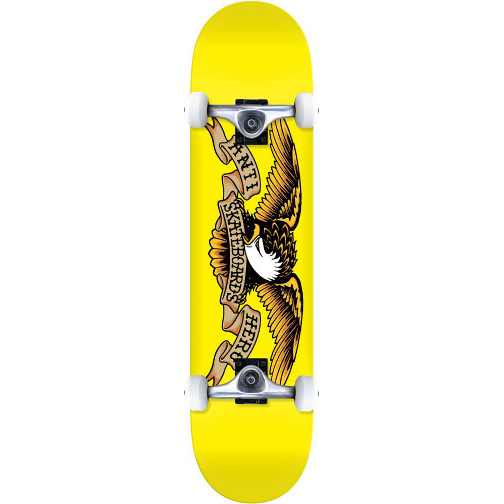 Antihero Classic Eagle Yellow Mini Complete Skateboard 7.3"