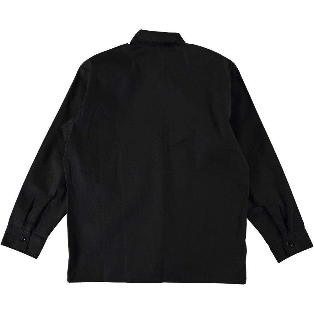 Ben Davis long sleeve Half Zip work shirt solid black