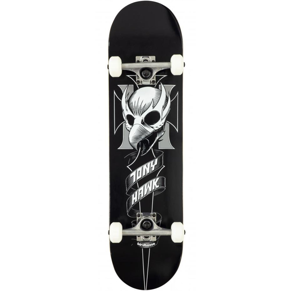 Birdhouse Hawk Crest Stage 1 Complete Skateboard Black 8"