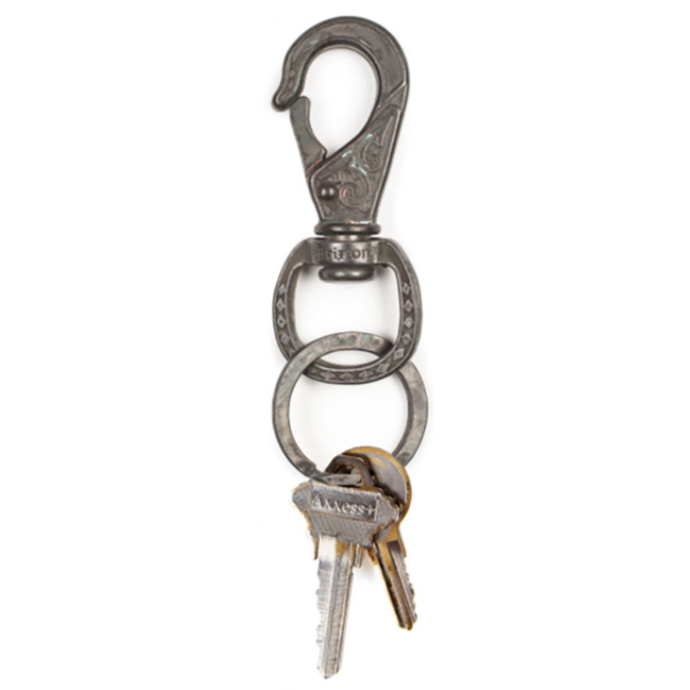 Brixton Scroll antique nickel key clip