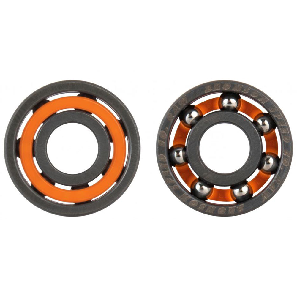 Bronson Speed Co Raw Shieldless Skateboard Bearings