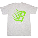 Bronze B Logo T shirt ash/lime
