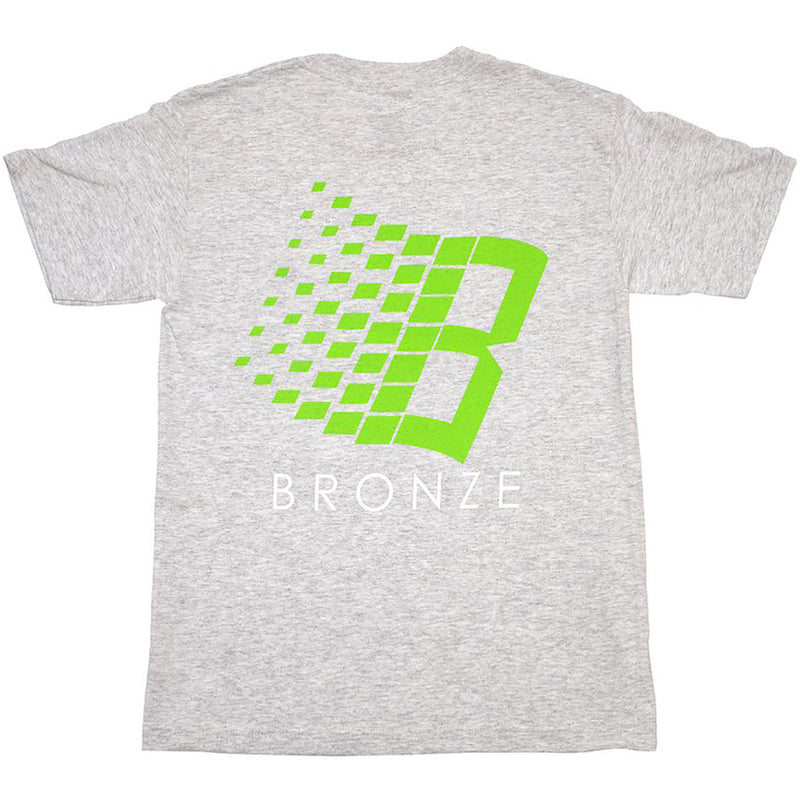 Bronze B Logo T shirt ash/lime