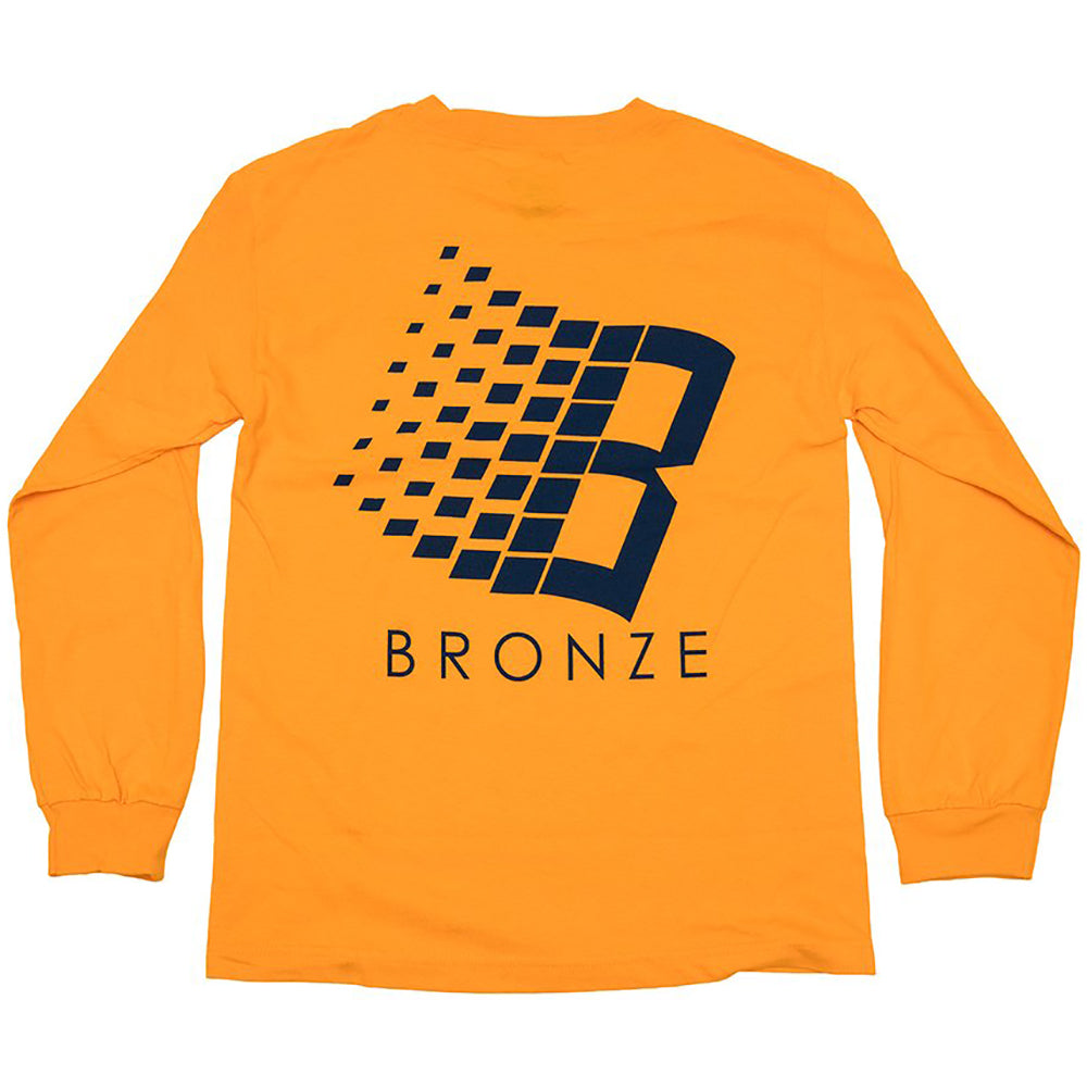 Bronze B Logo gold/navy long sleeve T shirt