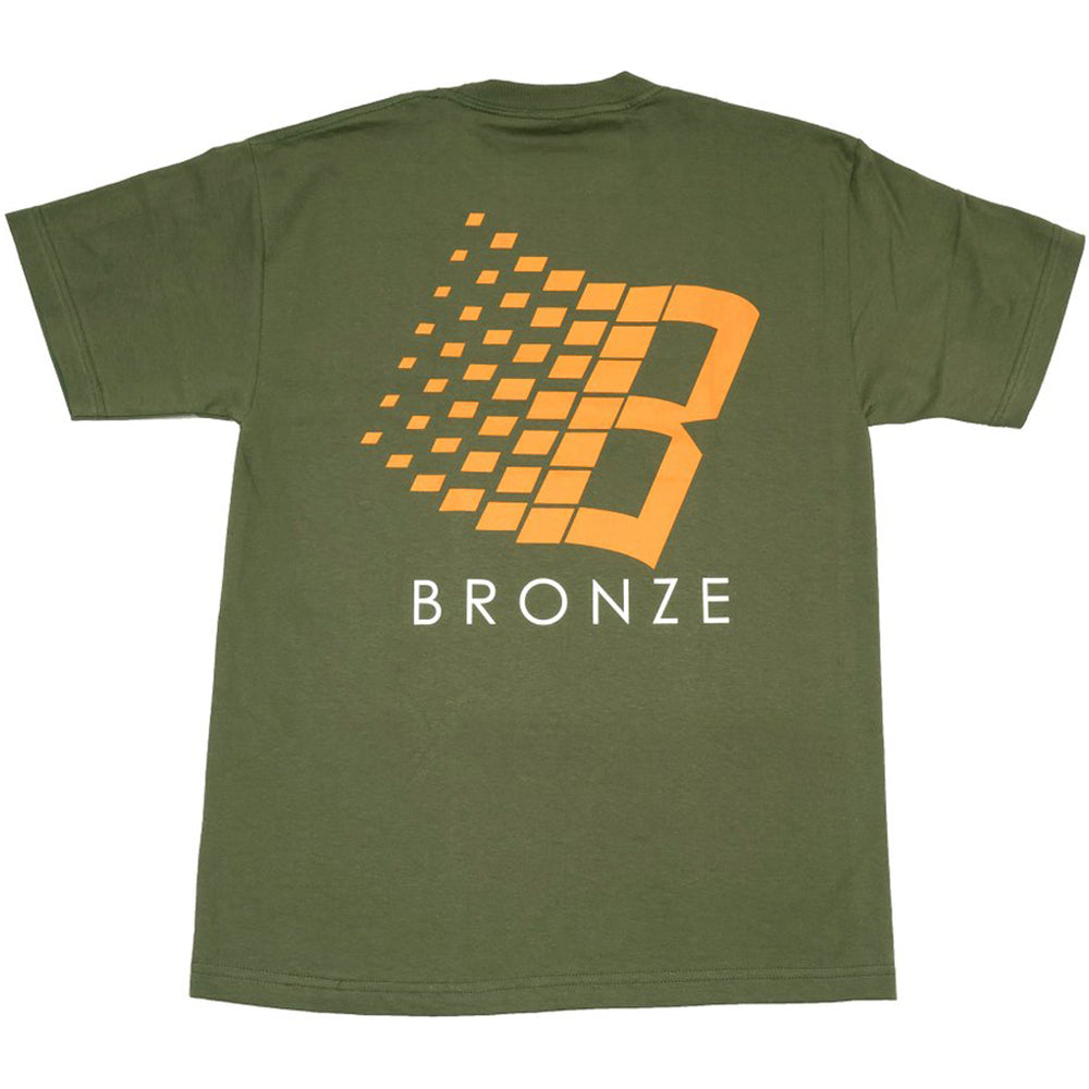 Bronze B Logo T shirt military green/orange/white