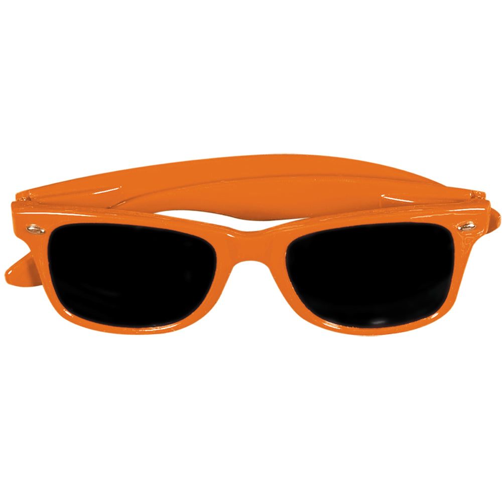 Chocolate Chunk Shades florescent orange sunglasses