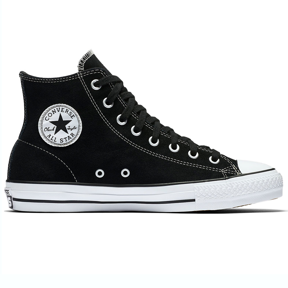 Converse Cons CTAS Pro Hi Shoes Black/Black/White Suede