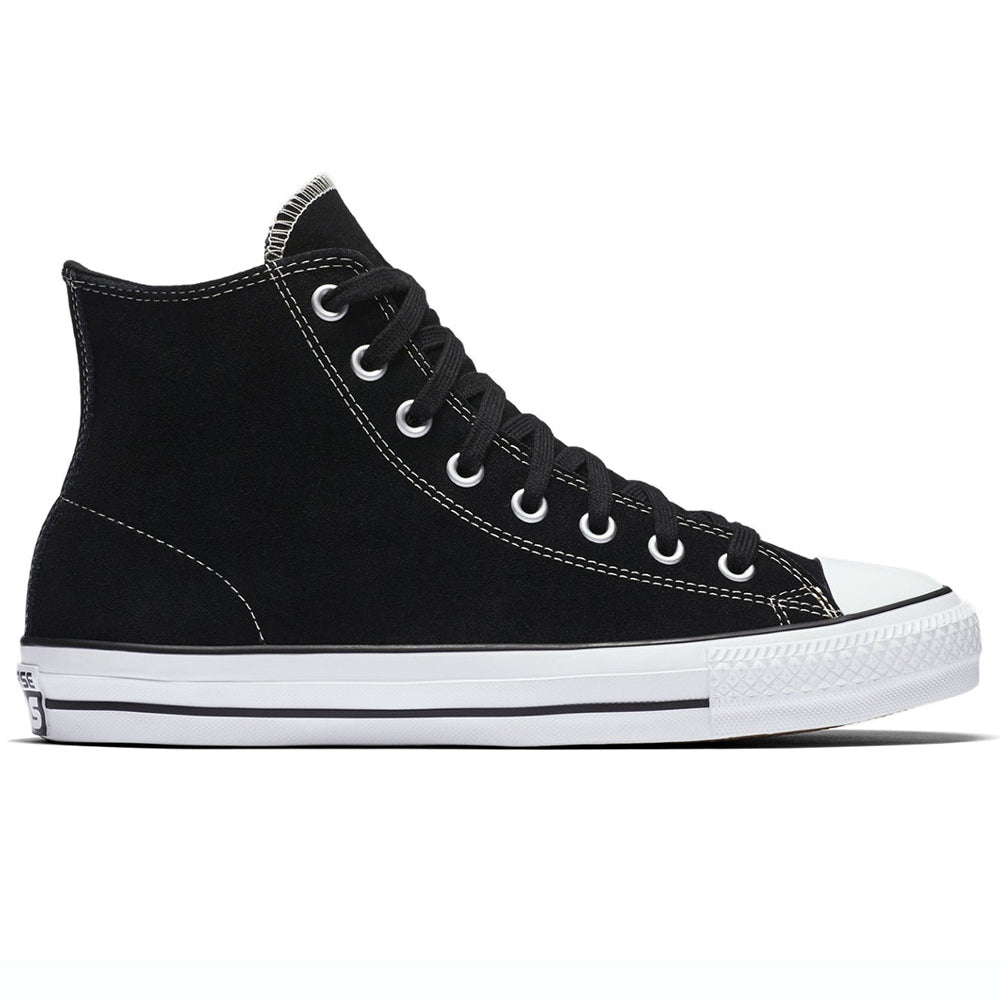 Converse Cons CTAS Pro Hi Shoes Black/Black/White Suede