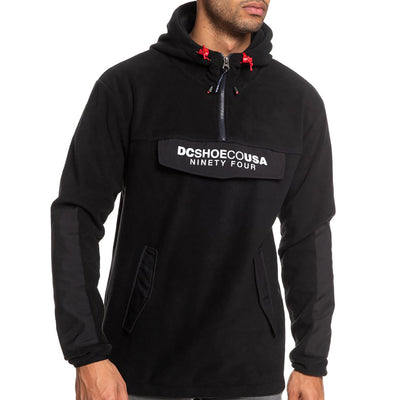 DC Tagans Half-Zip Polar Fleece Hoodie black