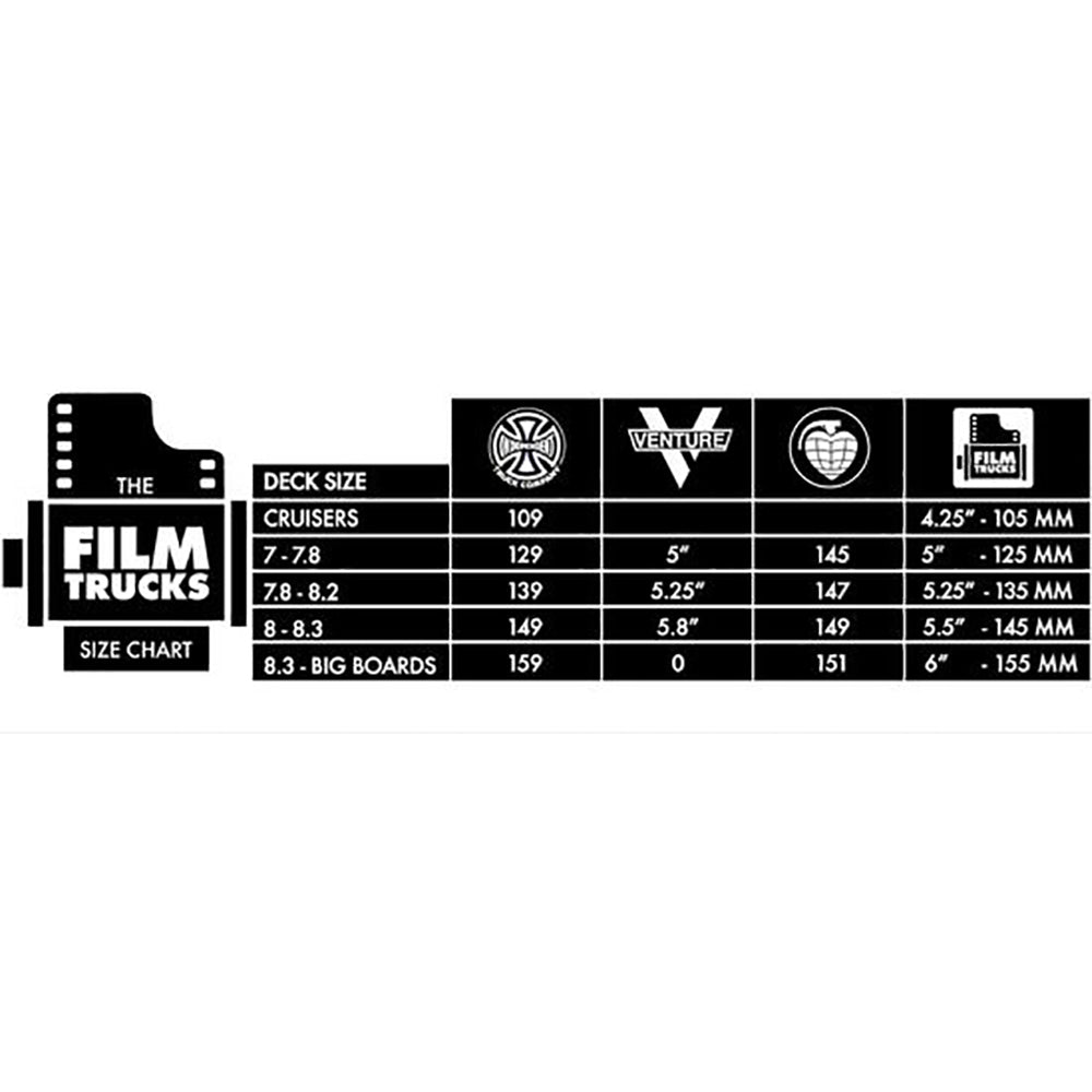 Film x Death Skateboard Trucks 5.25 black 8"