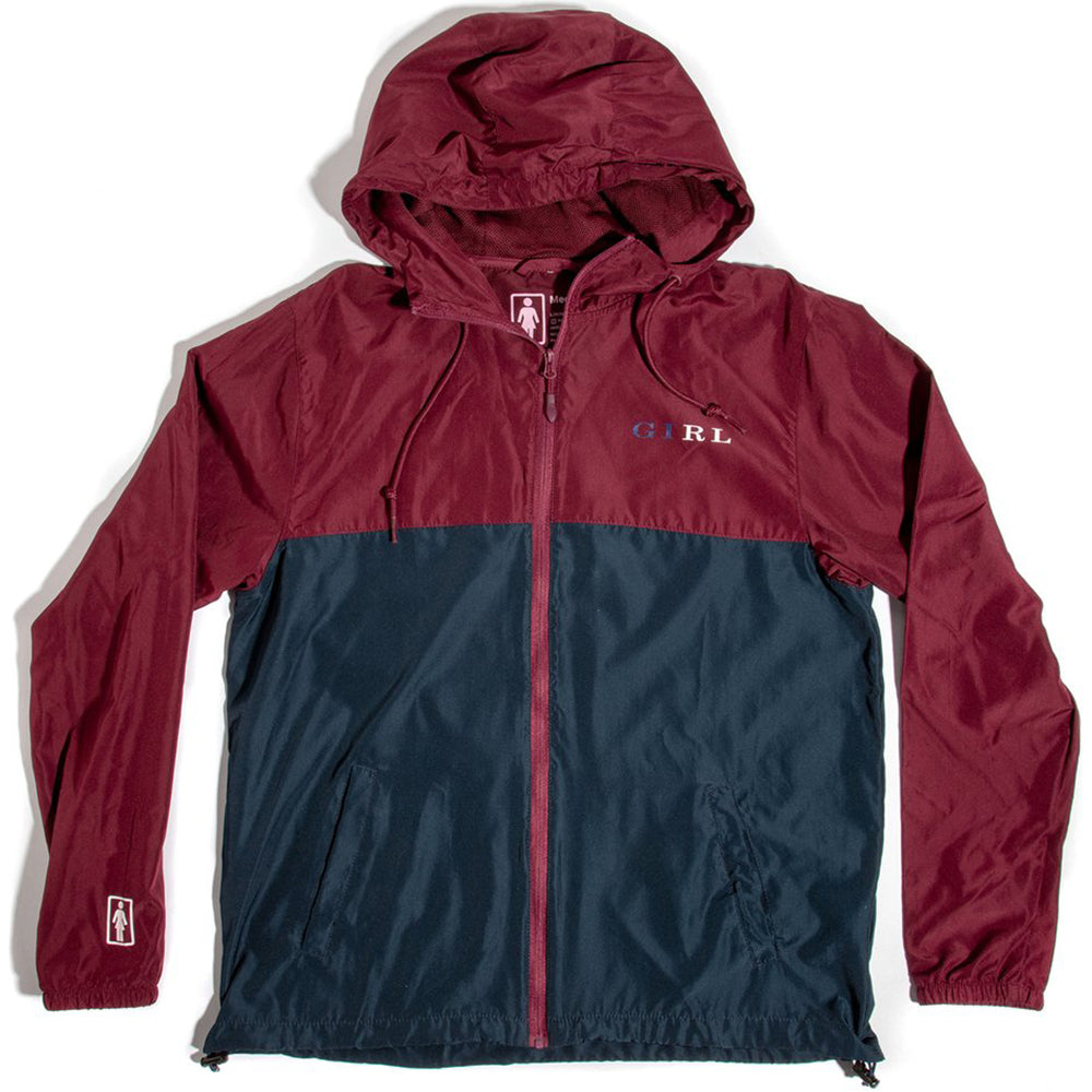 Girl Classic Serif Windbreaker burgundy