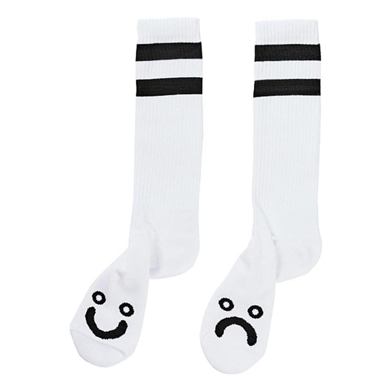 Polar Happy Sad socks white