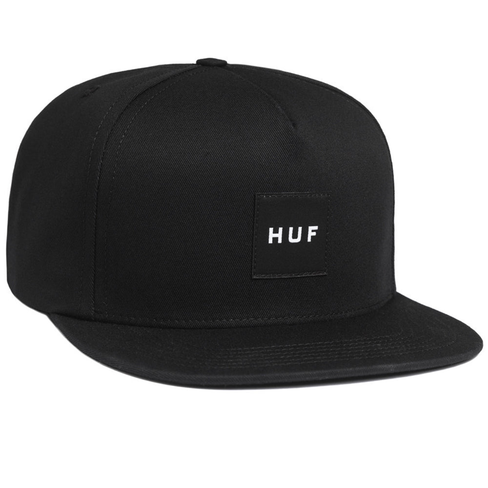 HUF Box Logo black snapback cap