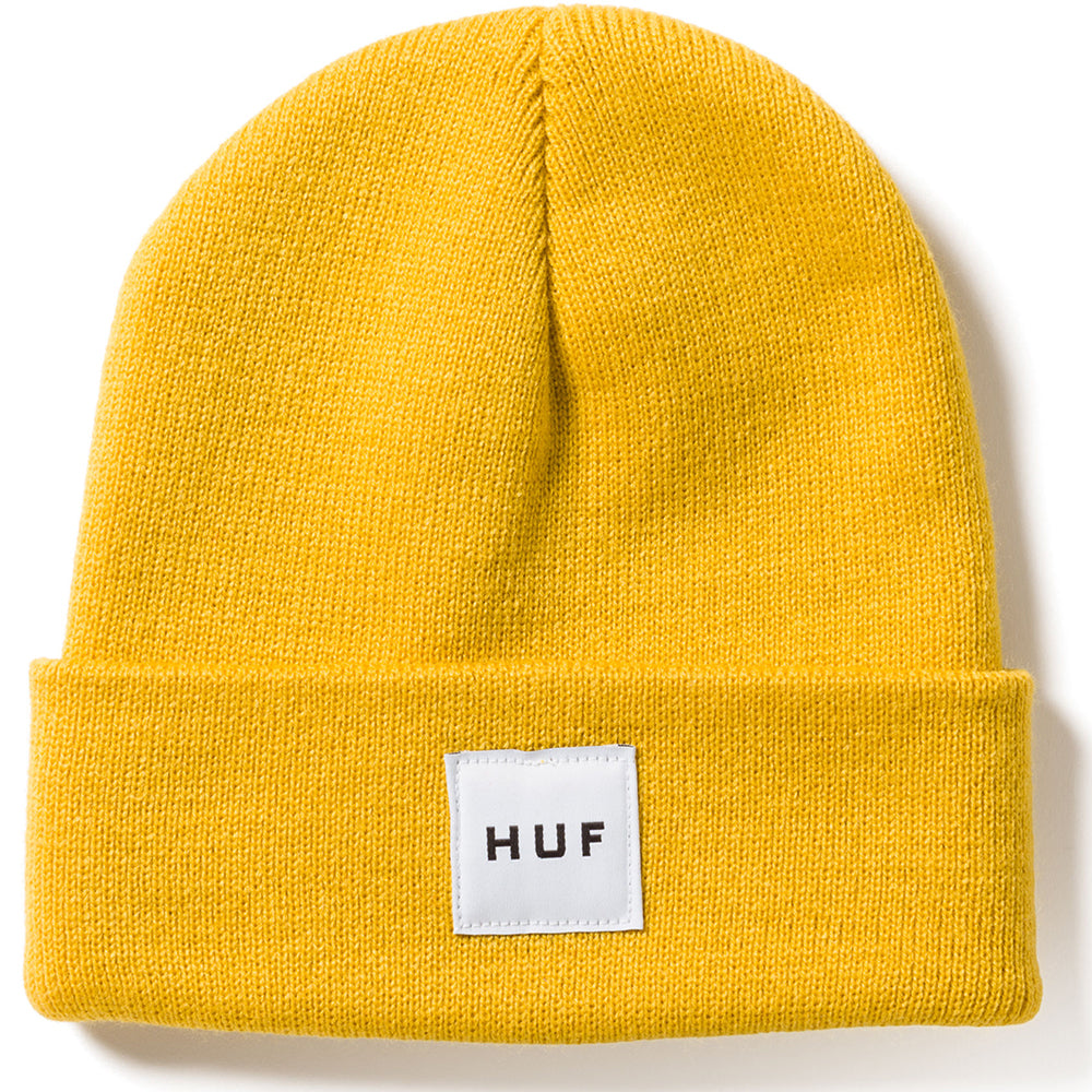 HUF Box Logo mustard beanie