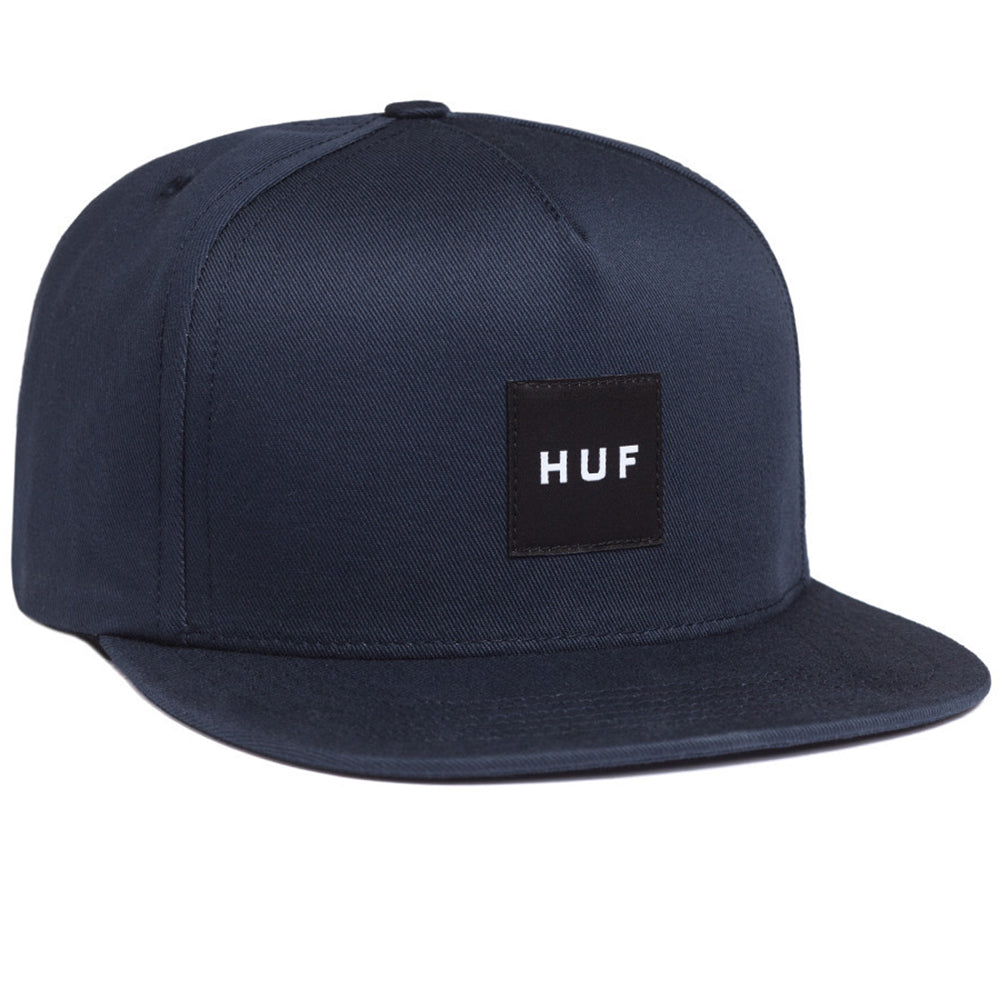 HUF Box Logo navy snapback cap