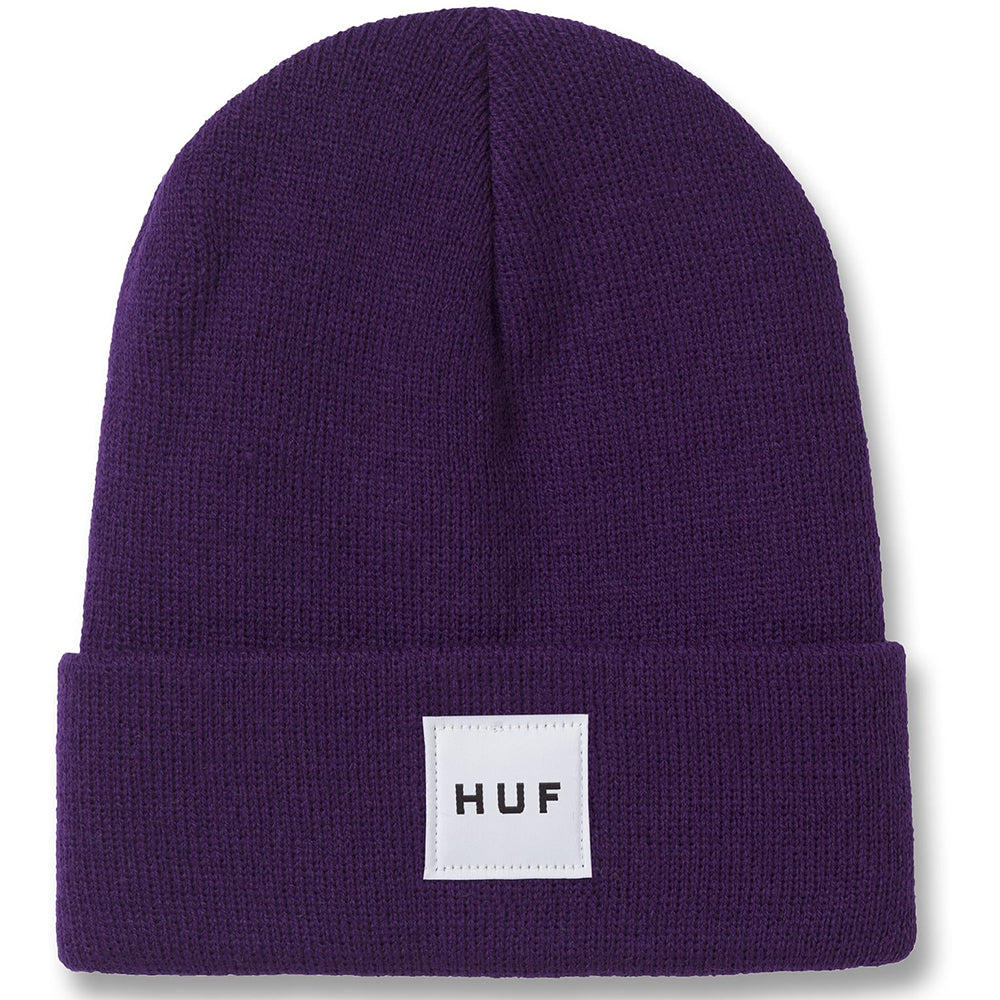 HUF Box Logo purple beanie