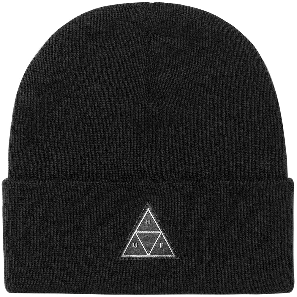 HUF Essentials Triple Triangle Cuff Beanie Black