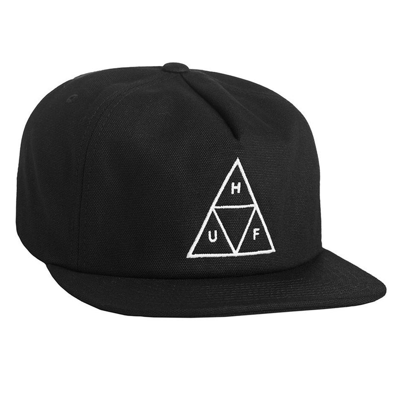HUF Triple Triangle black snapback cap