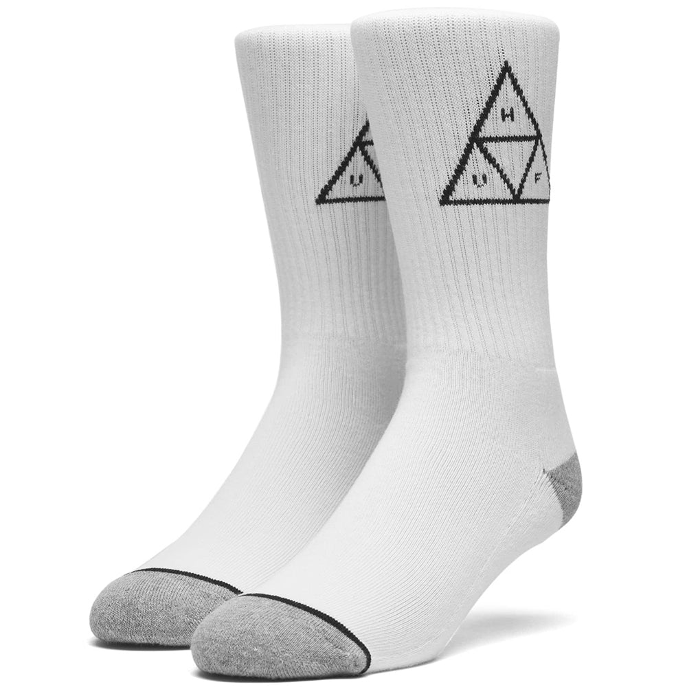 HUF Triple Triangle crew socks white