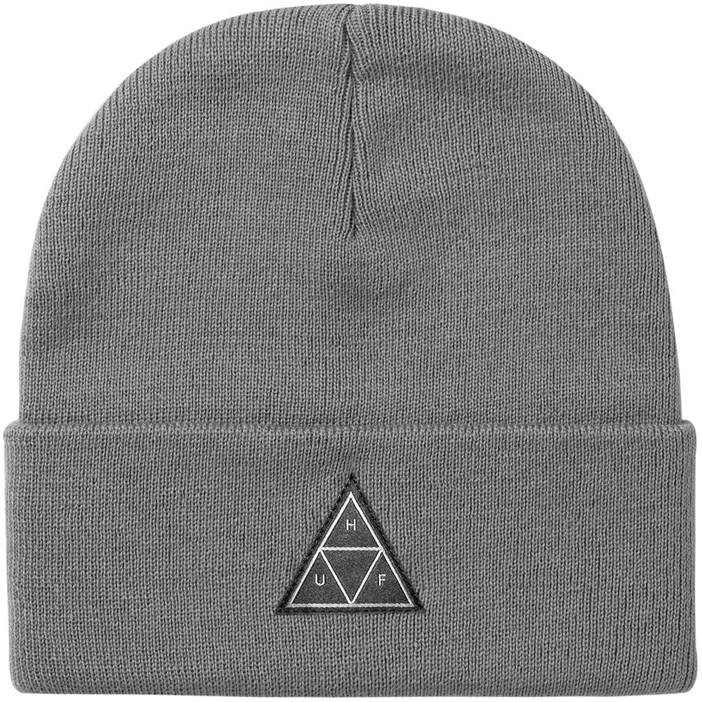 HUF Essentials Triple Triangle Cuff Beanie Grey Heather