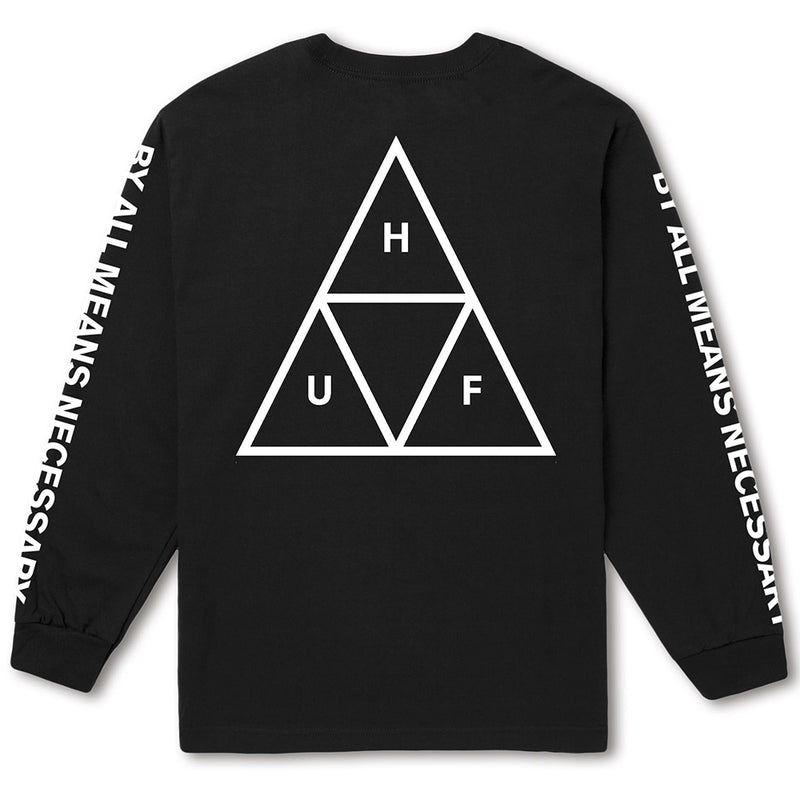 HUF Triple Triangle long sleeve T shirt black