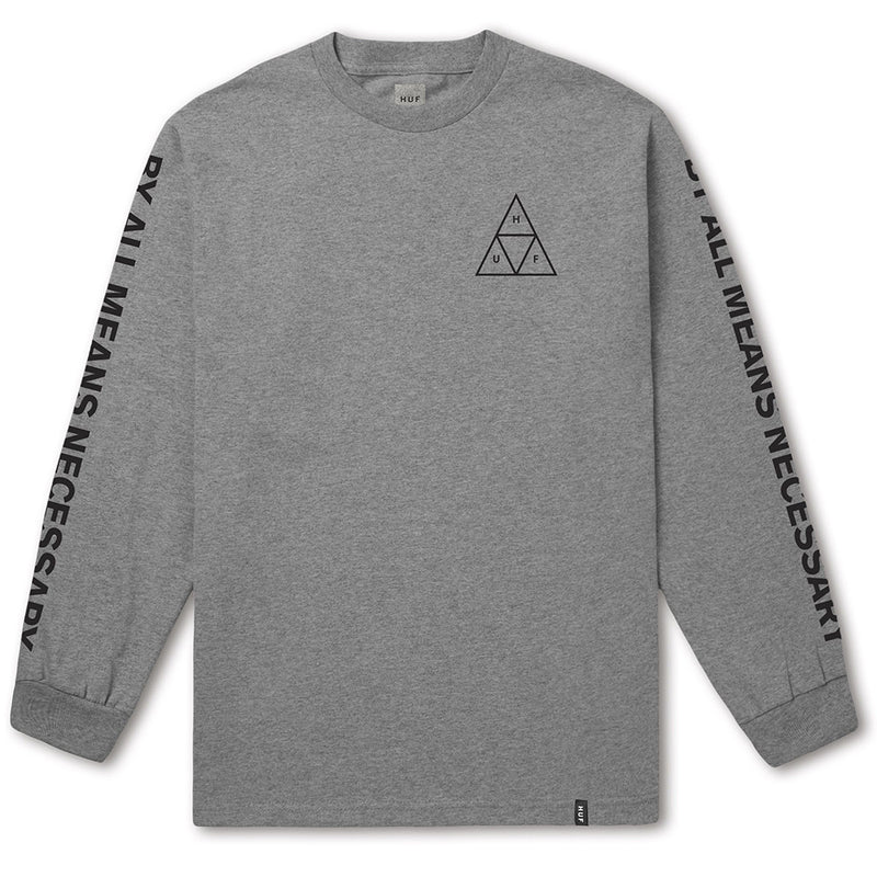 HUF Triple Triangle long sleeve T shirt grey heather