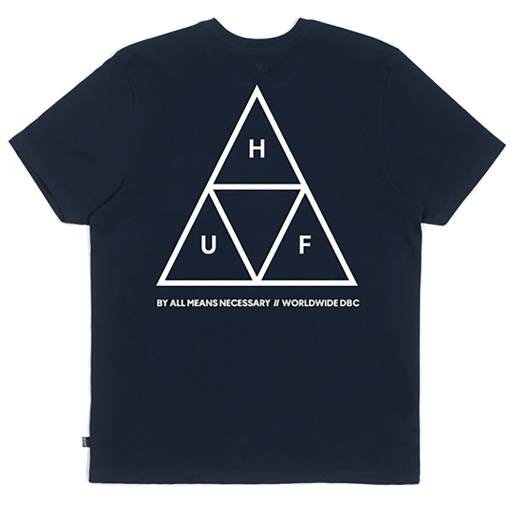 HUF Triple Triangle navy T shirt