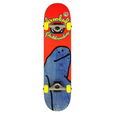 Krooked Live Fast Dye Shmoo red/blue complete skateboard 7.75"