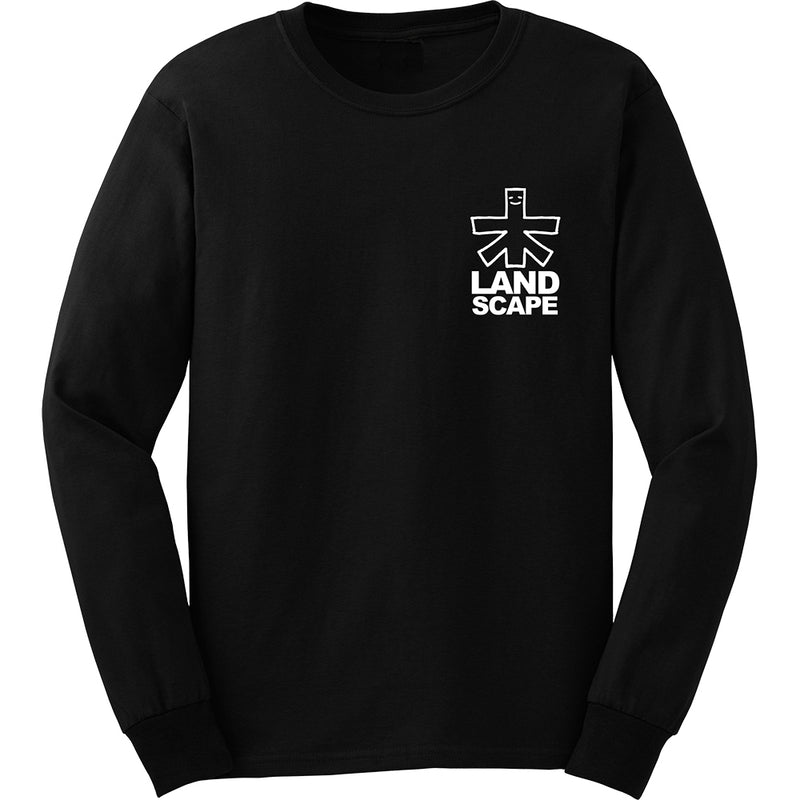 Landscape Outline black long sleeve T shirt