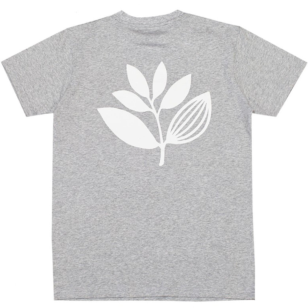 Magenta Plant T shirt heather grey/white