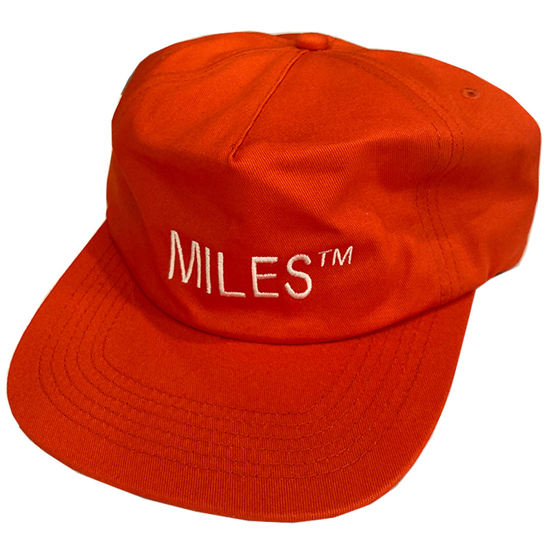 Miles Logo cap safety orange