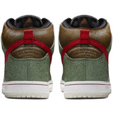 Nike SB Dunk High Pro QS fir/university red-black-white