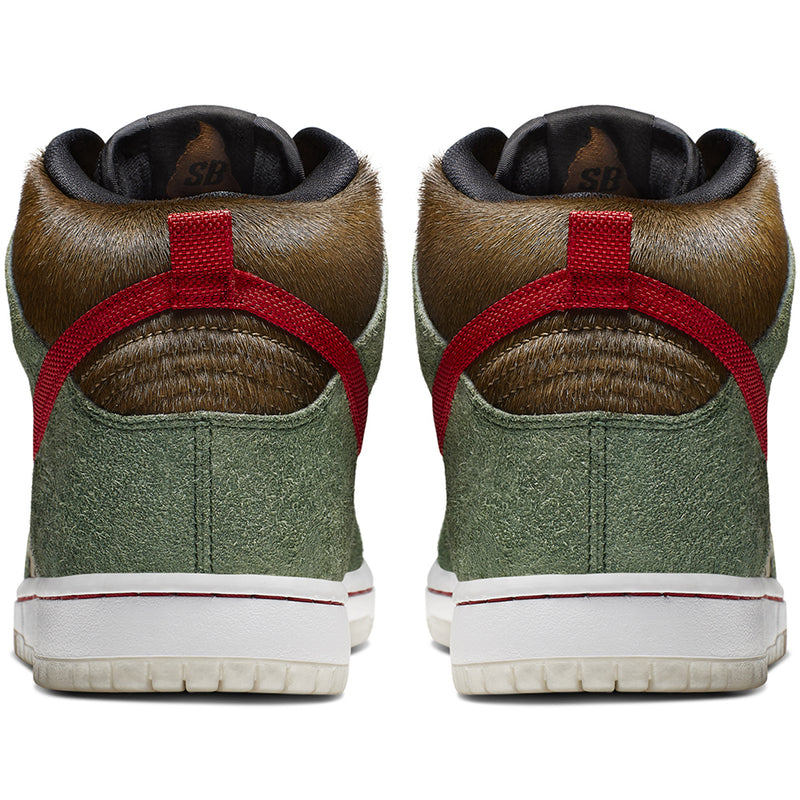 Nike SB Dunk High Pro QS fir/university red-black-white