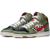 Nike SB Dunk High Pro QS fir/university red-black-white