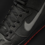 Nike SB Dunk High Premium black/black-challenge red-metallic silver