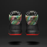 Nike SB Dunk High Premium black/black-challenge red-metallic silver