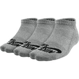 Nike SB No Show dark grey heather/black3 pack socks UK 8-11