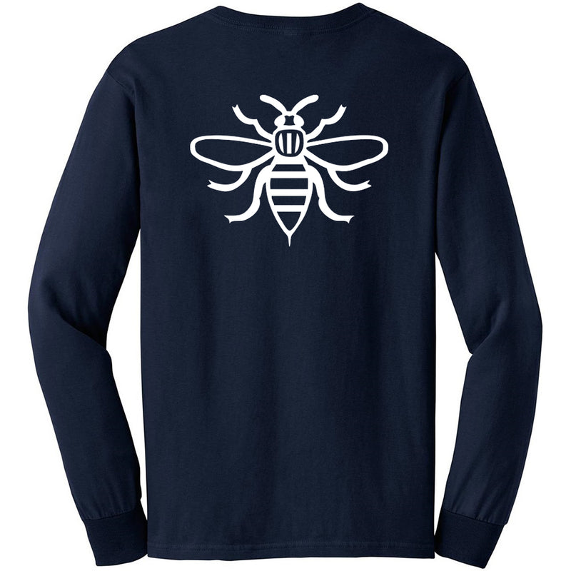 NOTE Bee Back navy/white long sleeve T shirt
