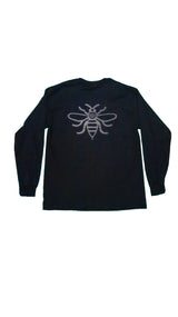 NOTE Bee Back black/reflective L/S T shirt