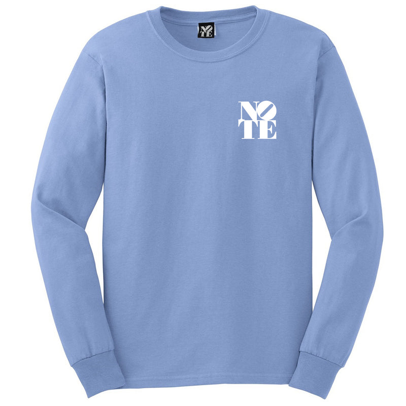 NOTE Bee Back carolina blue/white long sleeve T shirt