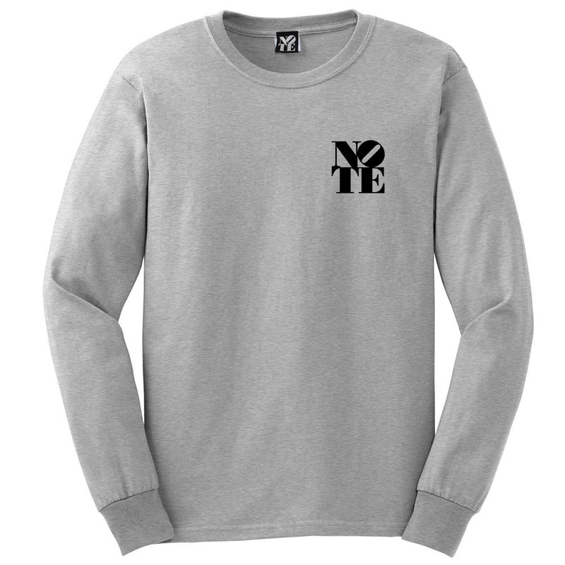 NOTE Bee Back sport grey/black long sleeve T shirt