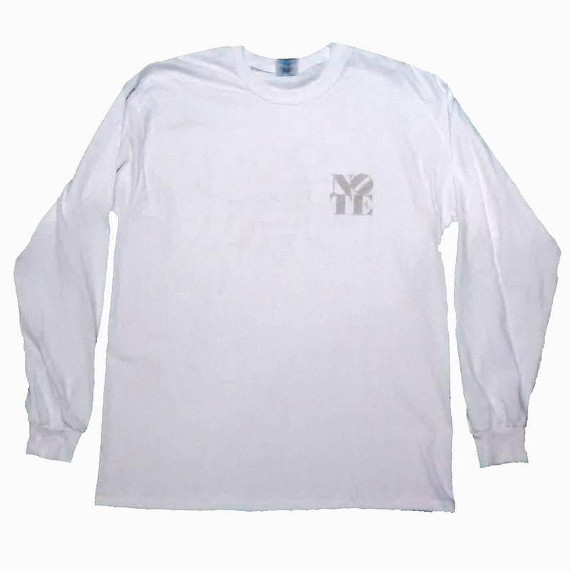 NOTE Bee Back white/reflective L/S T shirt